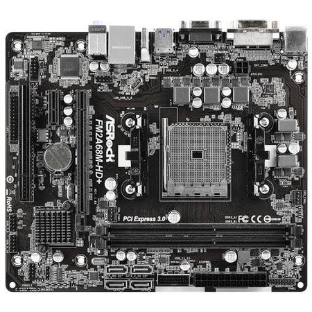 Asrock FM2A68M-HD+, AMD A68H, FM2+, Micro ATX, HDMI, USB3, RAID, 95W CPU Support