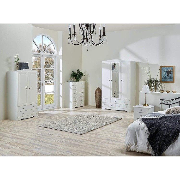 Steens Milford Triple Wardrobe in Soft White