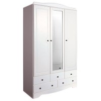 Steens Milford Triple Wardrobe in Soft White