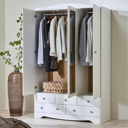 Steens Milford Triple Wardrobe in Soft White