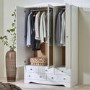 Steens Milford Triple Wardrobe in Soft White
