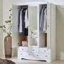 Steens Milford Triple Wardrobe in Soft White