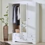 Steens Milford Triple Wardrobe in Soft White
