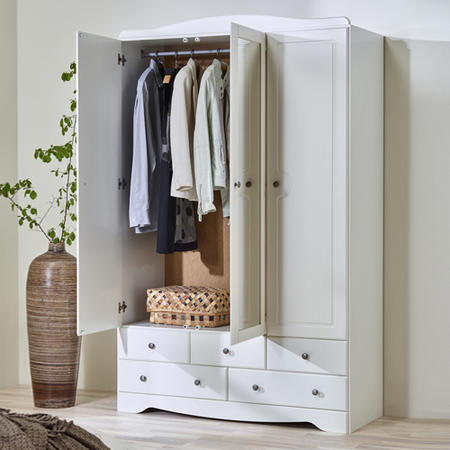 Steens Milford Triple Wardrobe in Soft White