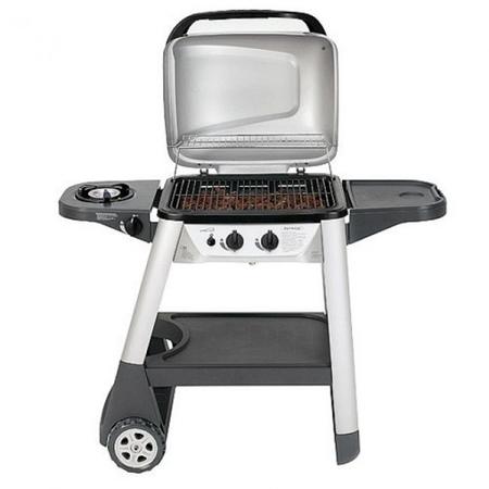 Outback Excel 300 - 2 Burner Gas BBQ Grill with Side Burner - Silver