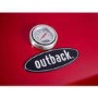 Outback Meteor - 4 Burner Gas BBQ Grill with Side Burner - Red