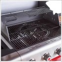 370764 Outback Jupiter - 4 Burner Gas Hybrid BBQ Grill with Side Burner - Red