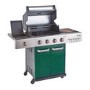 Outback Jupiter - 4 Burner Gas Hybrid BBQ Grill with Side Burner - Green