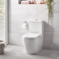 Close Coupled Rimless Toilet with Soft Close Seat - Grohe Euro Close Coupled Rimless Toilet with Soft Close Seat - Grohe Euro