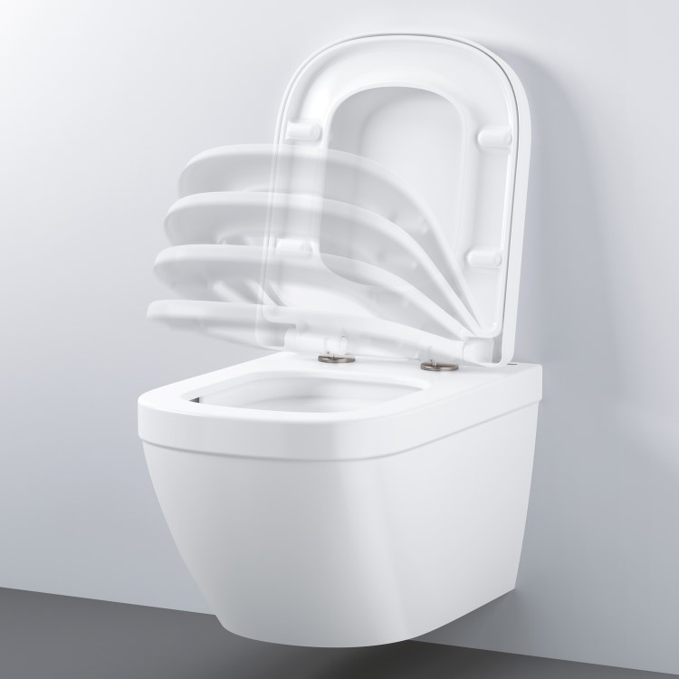 GRADE A1 - Grohe Solido 5in1 Euro Toilet Set - Wall Hung Toilet with Wall Frame and Concealed Cistern