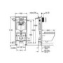 GRADE A1 - Grohe Solido 5in1 Euro Toilet Set - Wall Hung Toilet with Wall Frame and Concealed Cistern