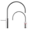 GRADE A1 - Quooker Chrome Round Single Lever Boiling Water &amp; Mixer Twin Kitchen Taps - Nordic