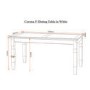 Dining Table with 4 Chairs in White & Solid Pine - Corona