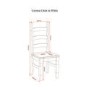 Dining Table with 4 Chairs in White & Solid Pine - Corona