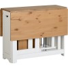 White and Pine Space Saving Dining Table and Chairs - Seats 4 - Santos