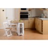 White and Pine Space Saving Dining Table and Chairs - Seats 4 - Santos
