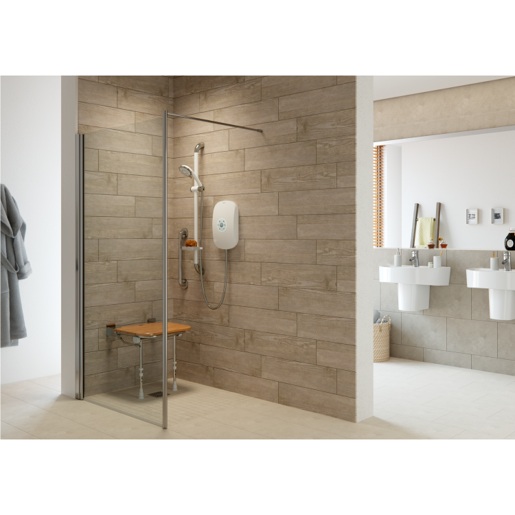 GRADE A1 - Wooden Fold Up Shower Seat