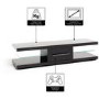 Techlink EC150B Echo XL Black TV Stand for up to 75" TVs