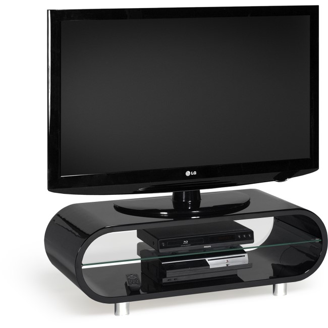 Techlink Black OV95 Ovid TV and HiFi Stand - TV's up to 50"