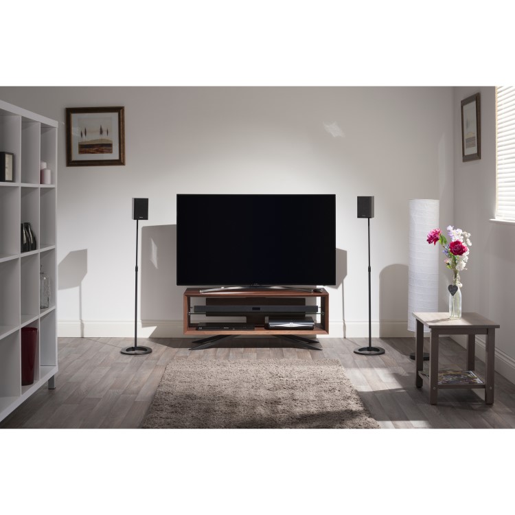 Techlink AA110W Arena TV Stand for up to 55" TVs - Walnut