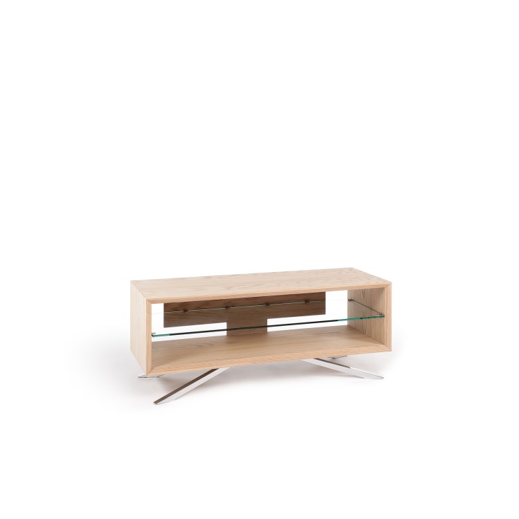 Techlink AA110L Arena TV Stand for up to 55" TVs - Light Oak