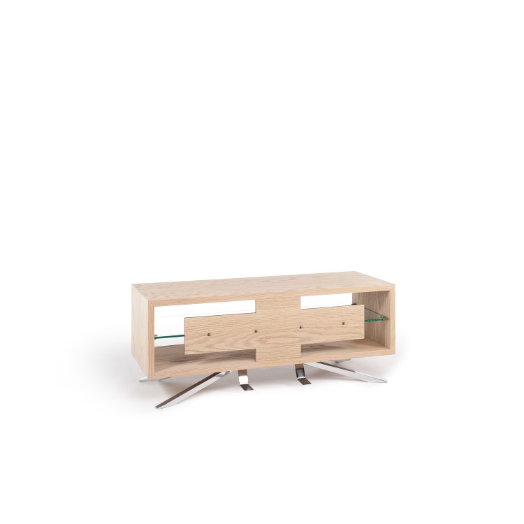 Techlink AA110L Arena TV Stand for up to 55" TVs - Light Oak