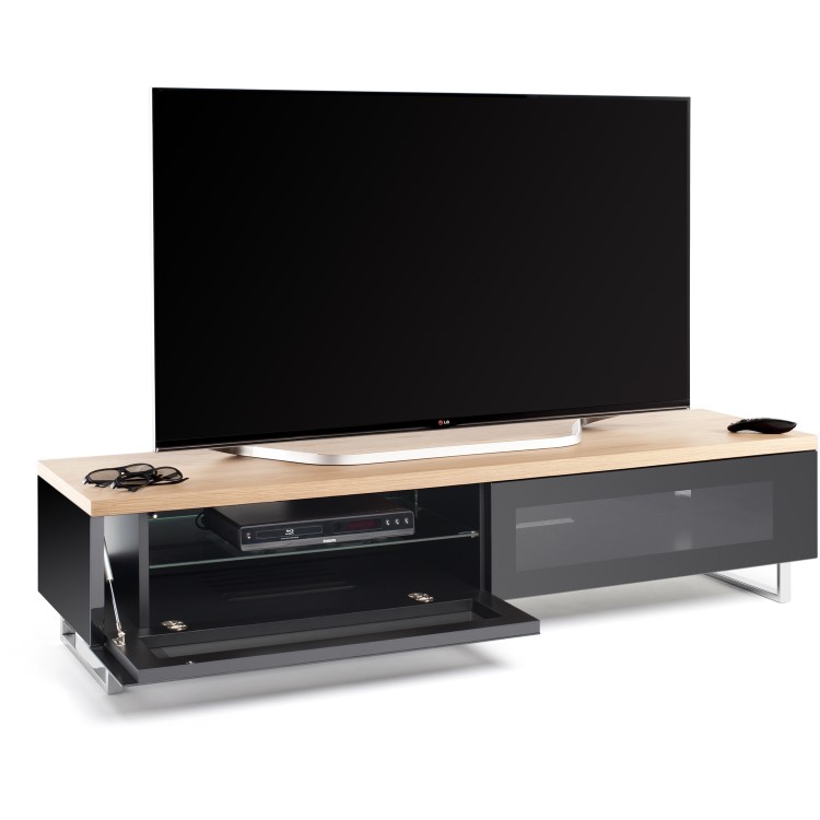 Techlink PM160LO Panorama TV Stand for up to 80" TVs - Light Oak