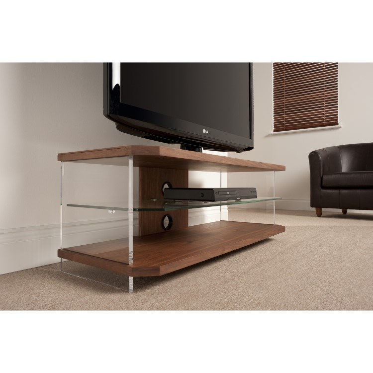 Techlink AI110 Air TV Stand for up to 55" TVs - Walnut 