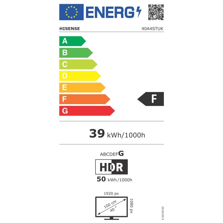 Hisense 40A4STUK 40 Inch Full HD Smart TV  1080p LED Television