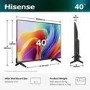 Hisense 40A4STUK 40 Inch Full HD Smart TV  1080p LED Television
