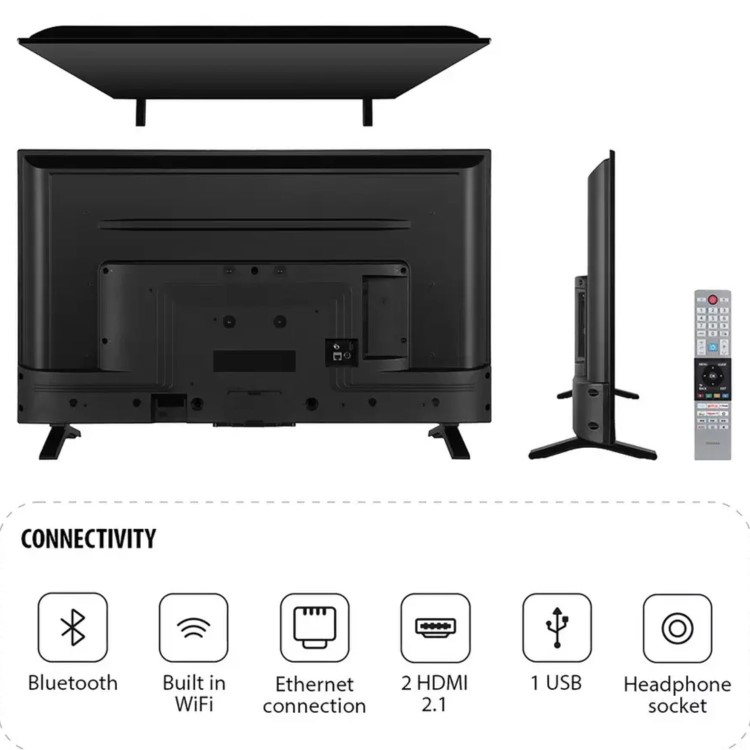 Refurbished Toshiba 40LV2553DB 40" Full HD Smart LED TV with HDR10 Dolby Audio & Freely Streaming
