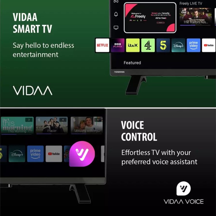 Refurbished Toshiba 40LV2553DB 40" Full HD Smart LED TV with HDR10 Dolby Audio & Freely Streaming