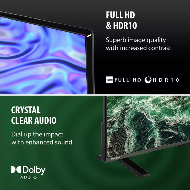 Refurbished Toshiba 40LV2553DB 40" Full HD Smart LED TV with HDR10 Dolby Audio & Freely Streaming