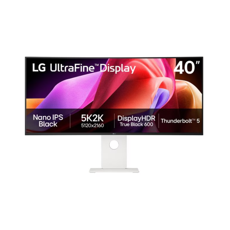 LG UltraFine 40U990A-W 40" IPS 5K2K 120Hz Thunderbolt 5 UltraWide Curved Monitor