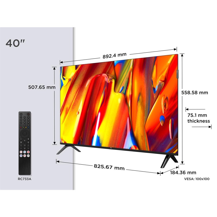 TCL 40V5C-UK 40" FHD TV Google Smart TV