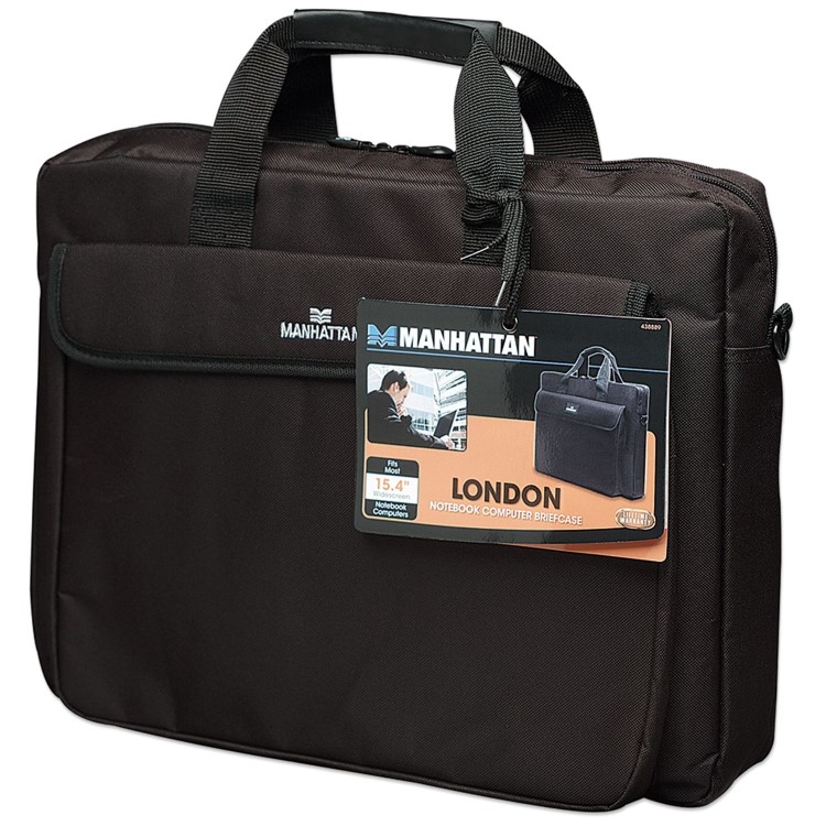 Manhattan 15.6" London Notebook Bag in Black