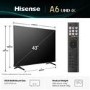 Hisense A6QTUK 43 inch Smart 4K Ultra HD TV