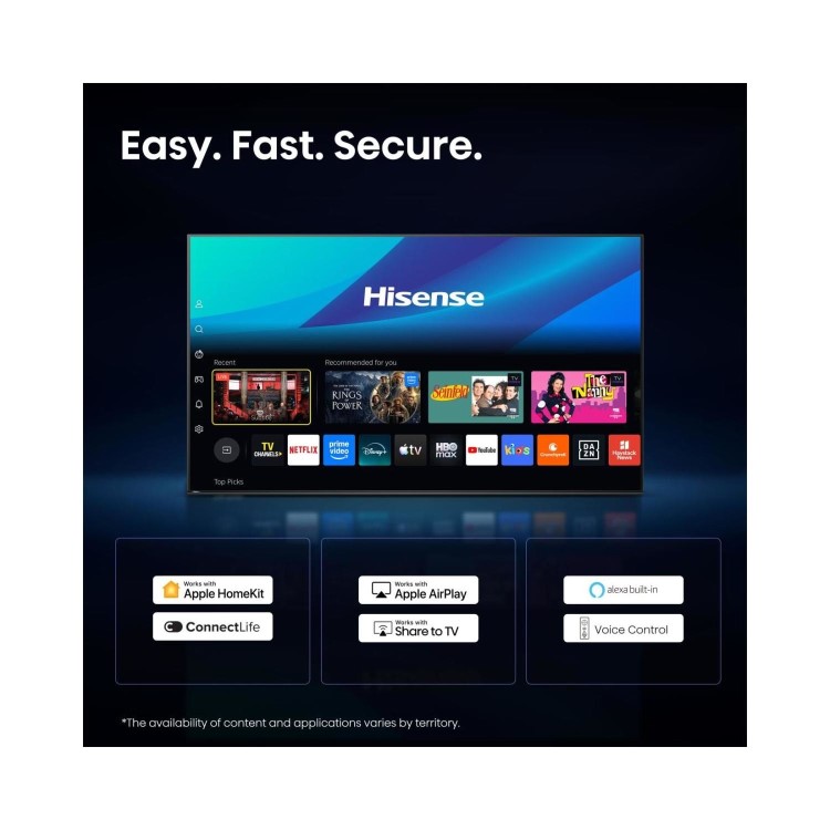 Hisense 43Q7STUK 43 Inch 4K QLED Smart TV – Ultra HD HDR Freely & Dolby Vision