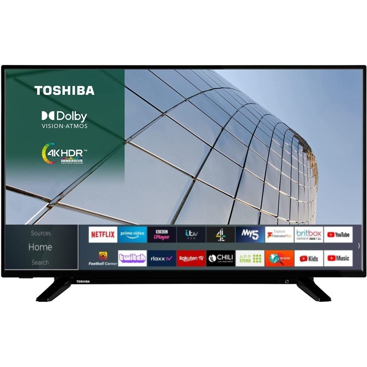 Toshiba UL21 50 Inch 4K Ultra HD HDR Smart LED Freeview TV
