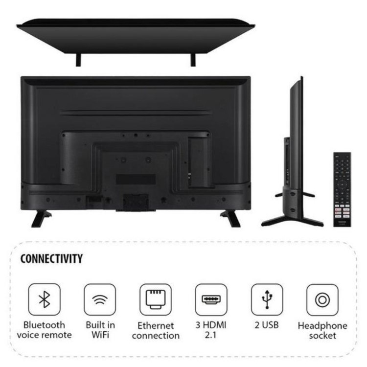 Toshiba 50UV2F53DB 50" 4K UHD Smart LED TV with Dolby Vision Dolby Atmos & Freely Streaming