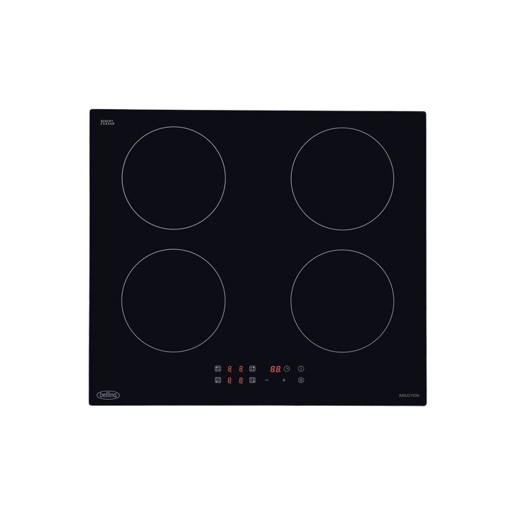 Refurbished Belling IHT6013 60cm Touch Control 4 Zone Induction Hob Black