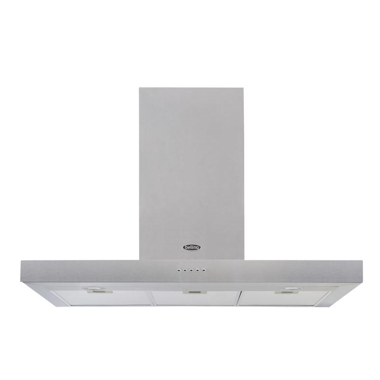 Refurbished Belling Cookcentre 90cm Flat Chimney Cooker Hood Stainless Steel