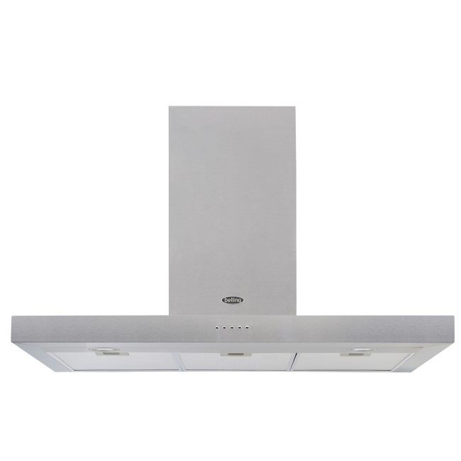Refurbished Belling Cookcentre 110cm Flat Chimney Cooker Hood Stainless Steel