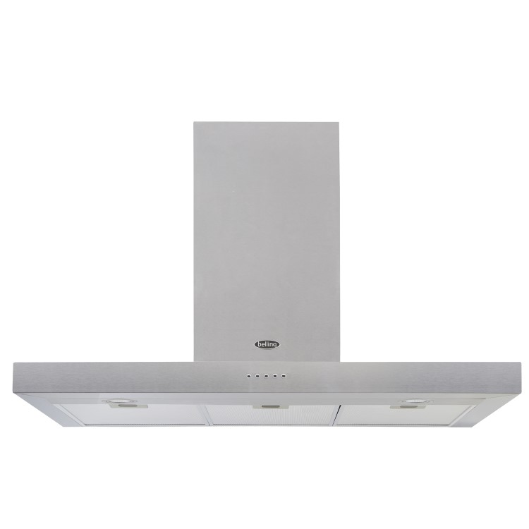 Refurbished Belling Cookcentre 110cm Flat Chimney Cooker Hood Stainless Steel