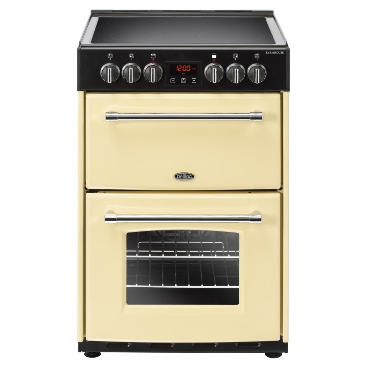Belling Farmhouse 60E 60cm Double Oven Electric Mini Range Cooker - Cream