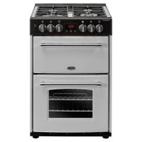 Belling Farmhouse 60cm Dual Fuel Mini Range Cooker - Silver