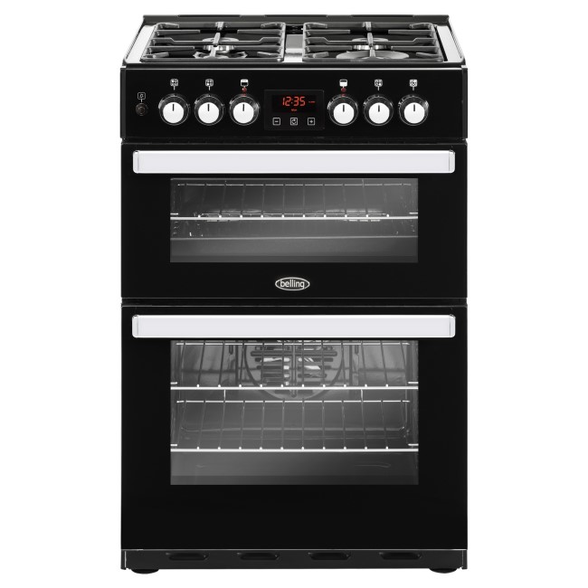 Belling 444410821 Cookcentre 60DF 60cm Dual Fuel Cooker - Black