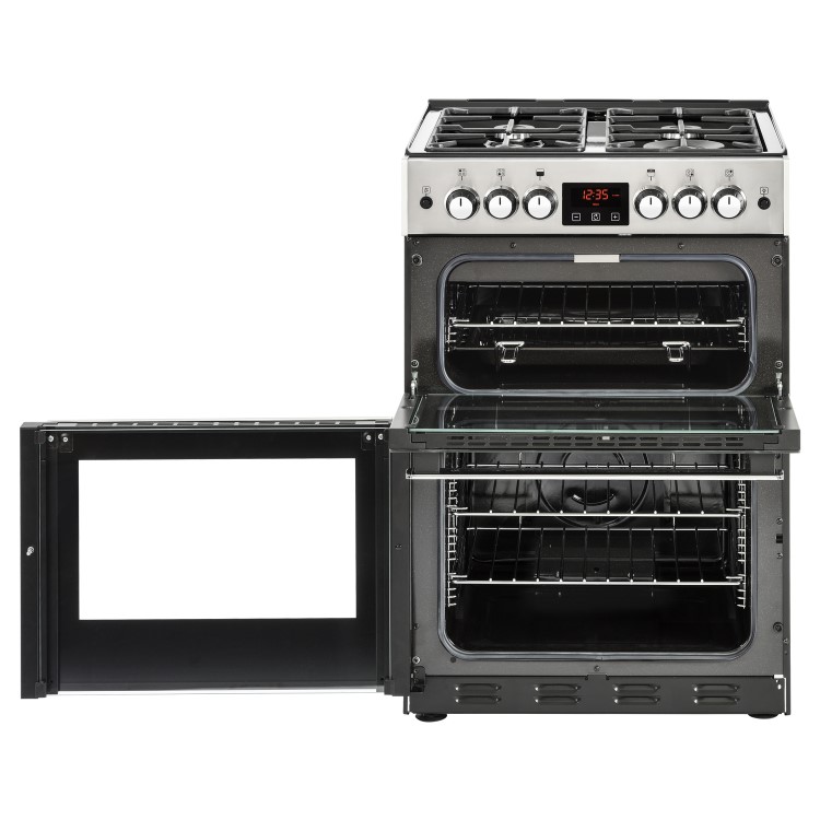 Refurbished Belling Cookcentre 60G 60cm Double Oven Gas Cooker Stainless Steel