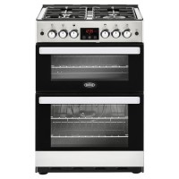 Refurbished Belling Cookcentre 60G 60cm Double Oven Gas Cooker Stainless Steel