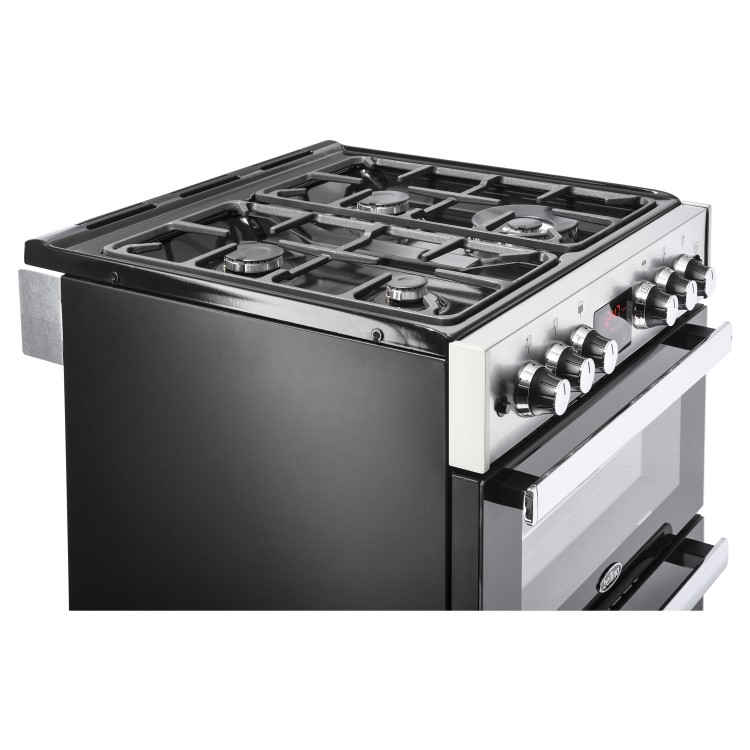 Refurbished Belling Cookcentre 60G 60cm Double Oven Gas Cooker Stainless Steel